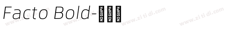 Facto Bold字体转换